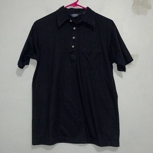 Size M Men’s Vintage Knight Bridge Black Polo Shirt